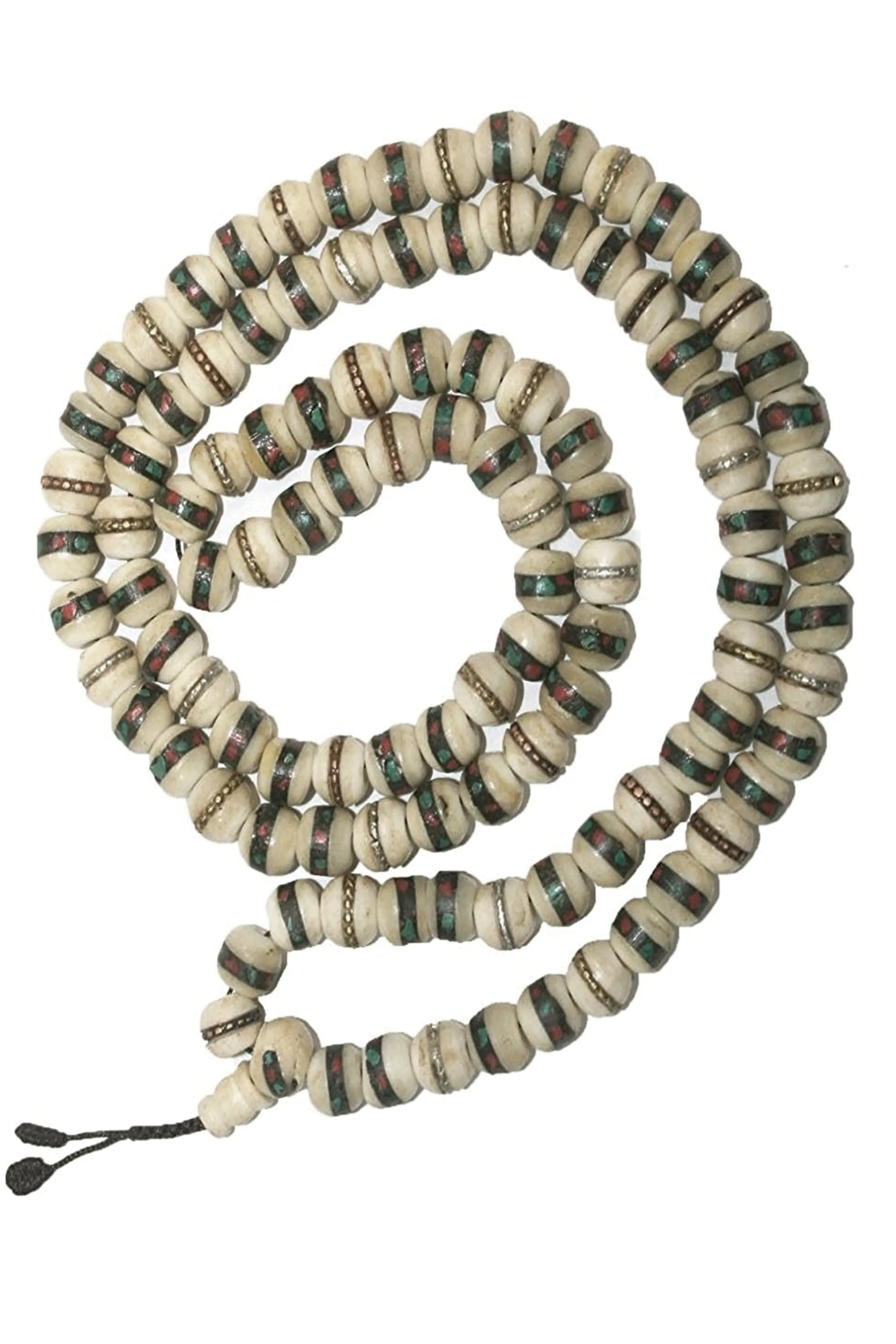10 mm Yak Bone 108 beads Prayer Healing Meditation Mala Necklace