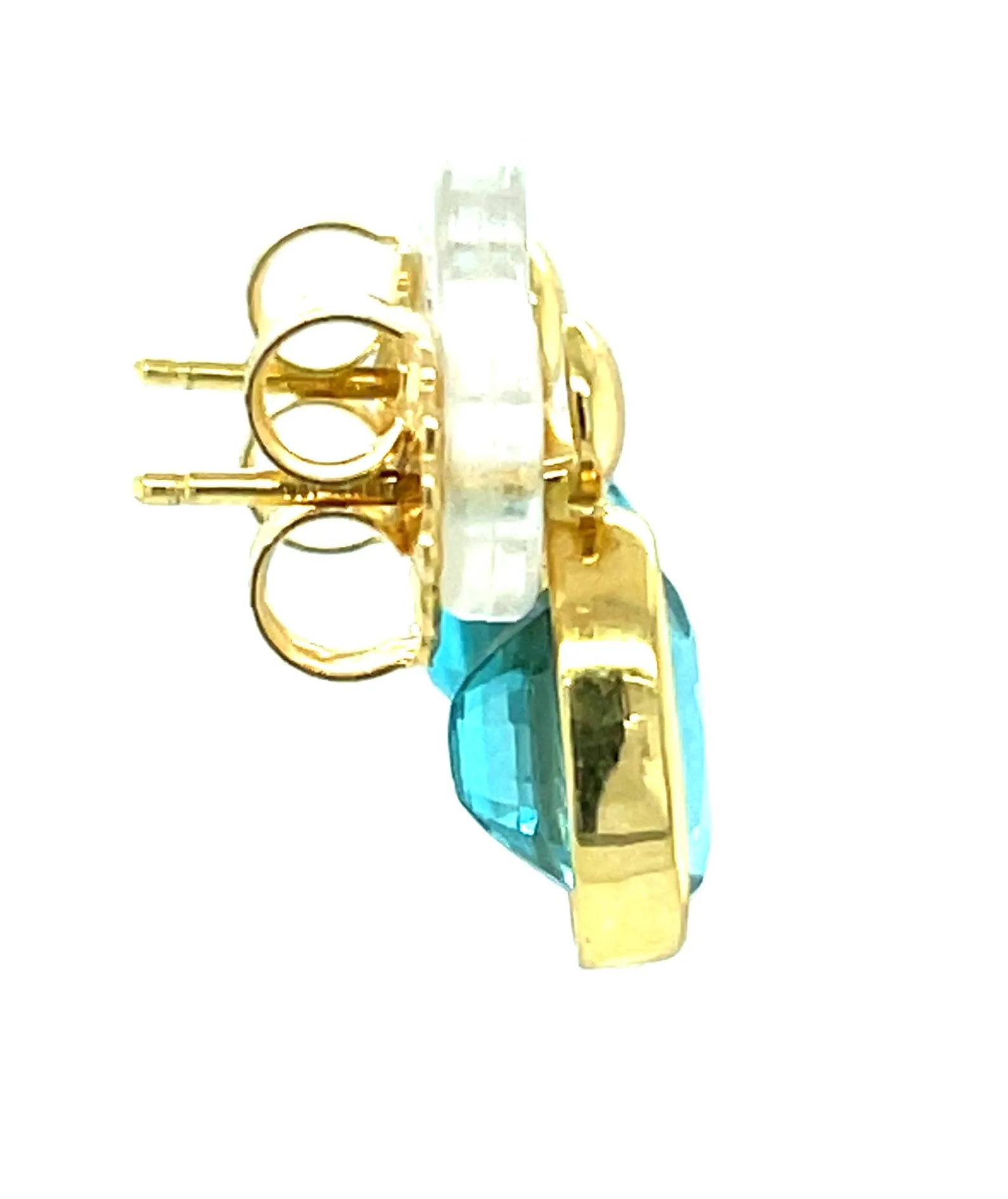 10.62 ct. t.w. Blue Zircon Drop Earrings in 18k Yellow Gold