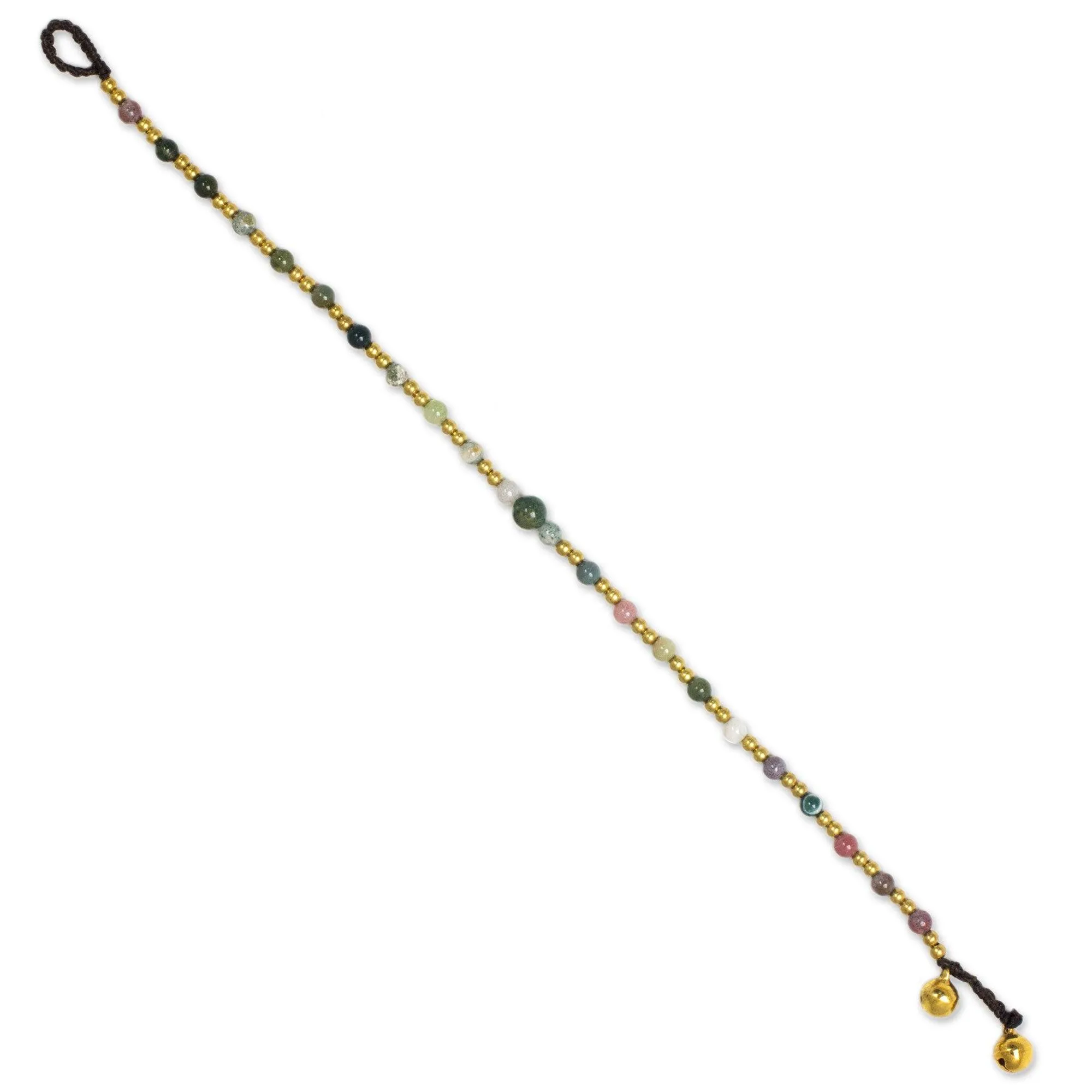 Agate Multicolor & Bells Anklet