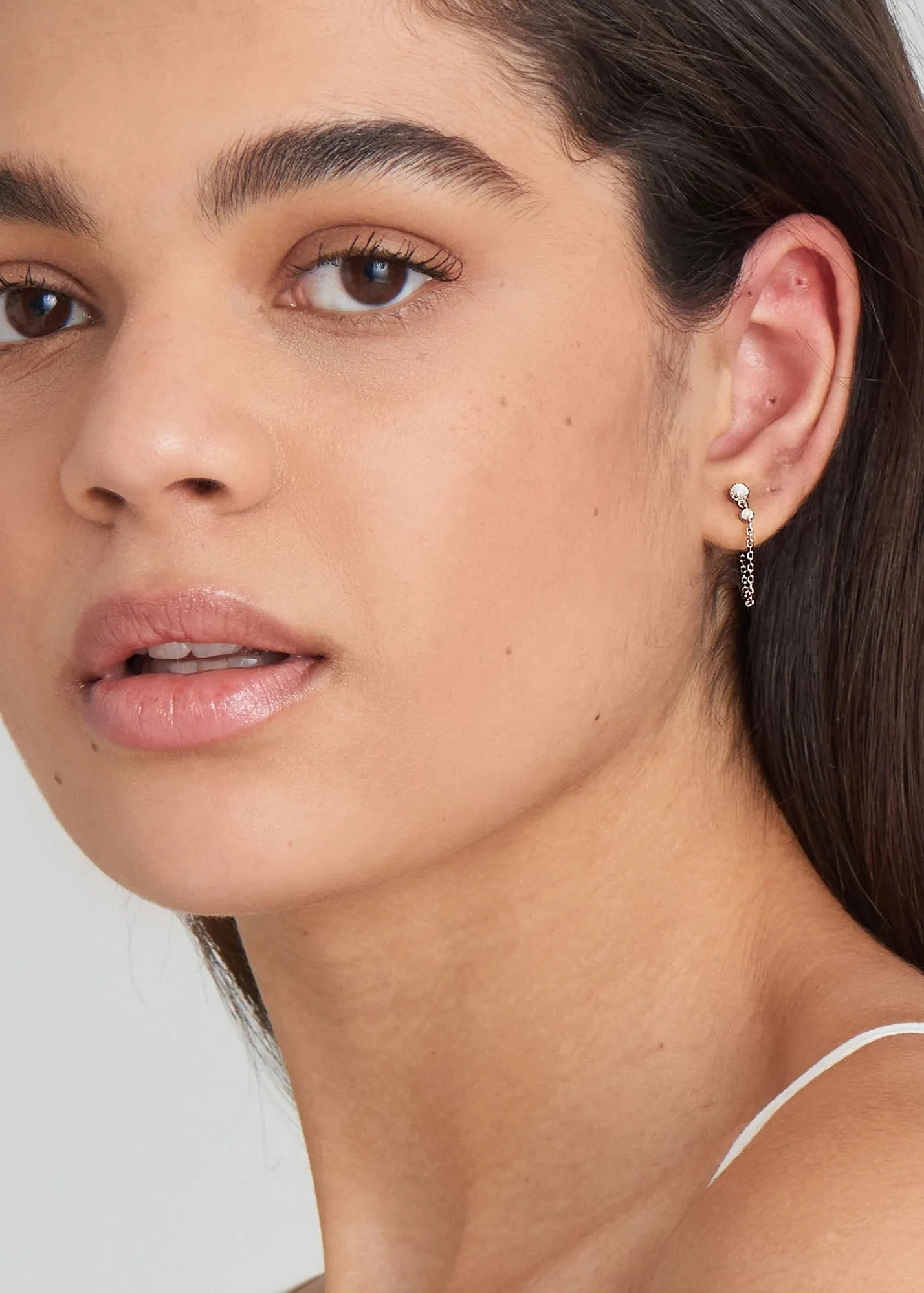 ANIA HAIE RISING STAR OPAL SILVER CHAIN EARRINGS E034-07H