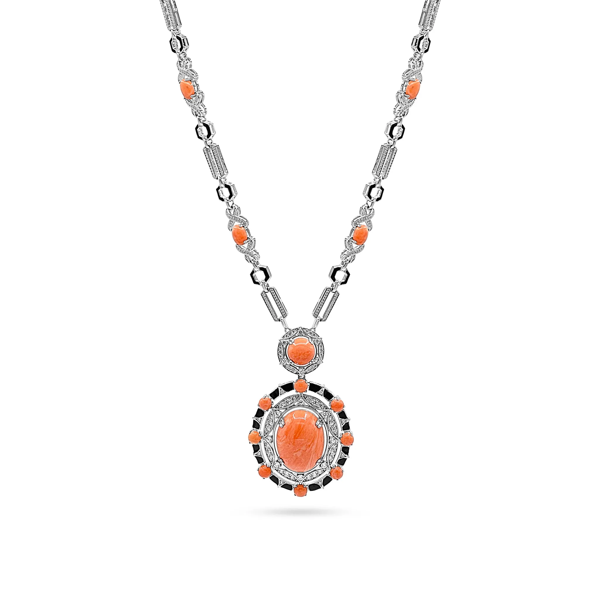 Coral Elegance Pendant Necklace