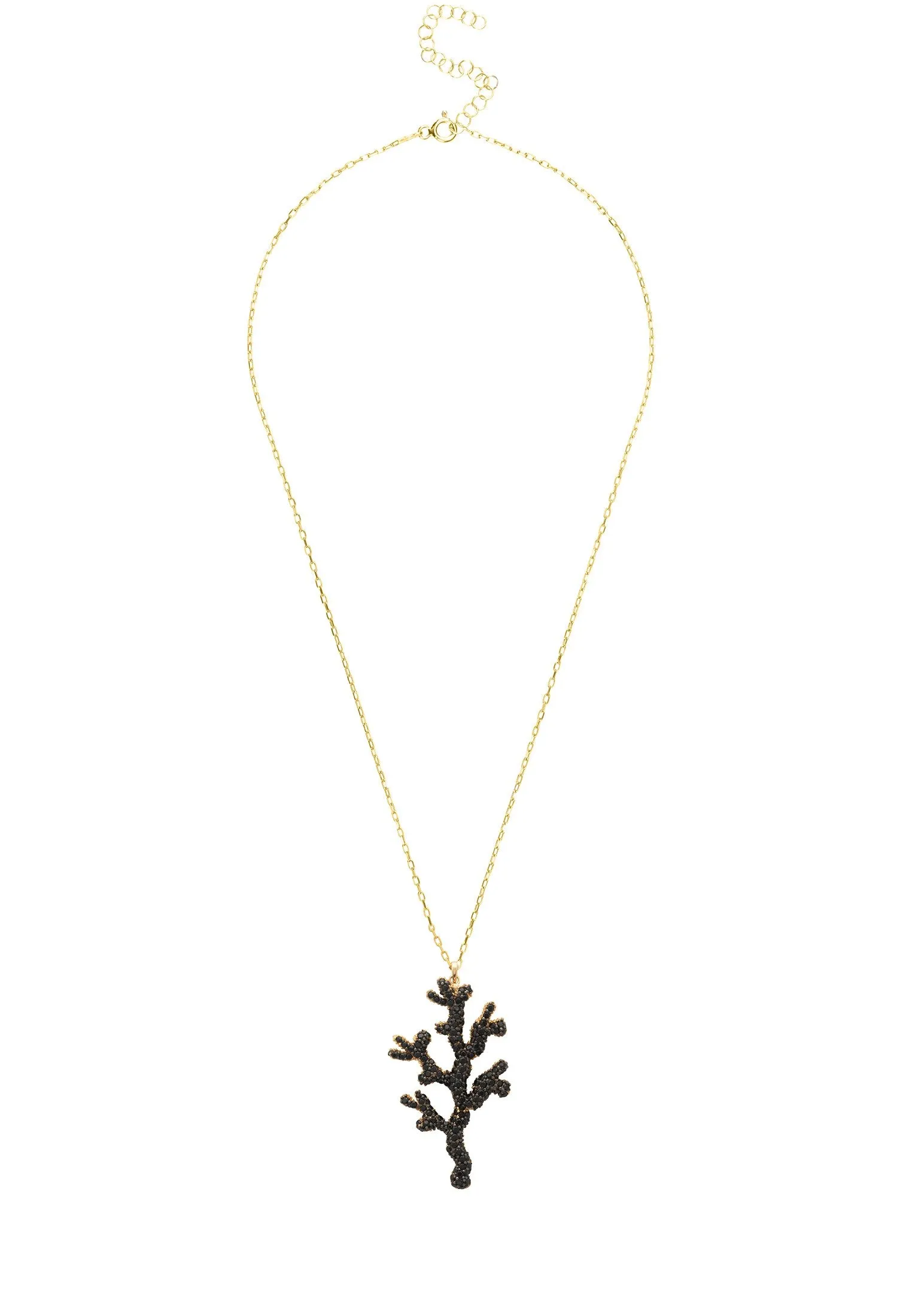 Coral Reef Necklace Black CZ