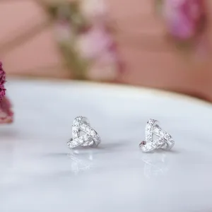Diamante Triangle Stud Earrings