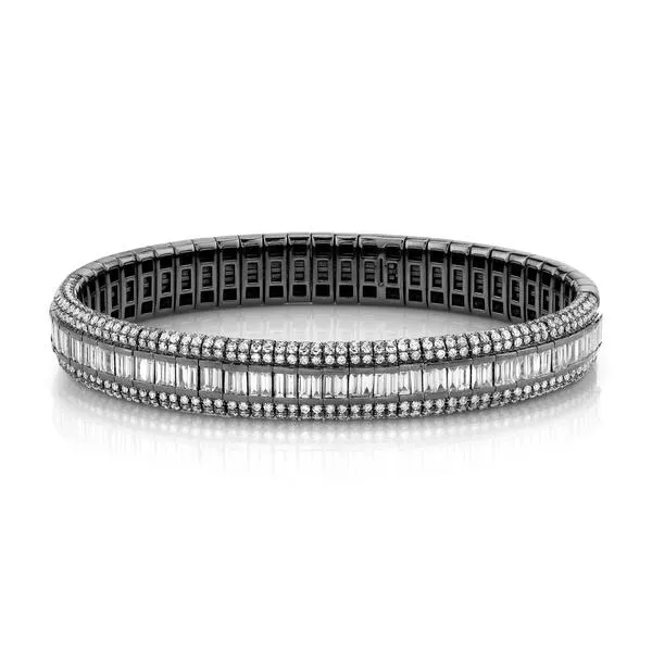 DIAMOND PAVE SCALES STRETCH BRACELET