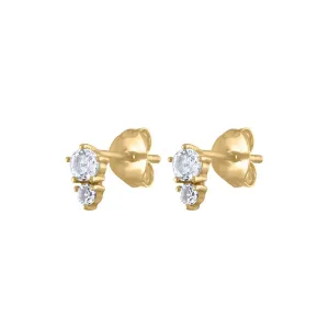 Gaia Crystal Studs in 14k Gold