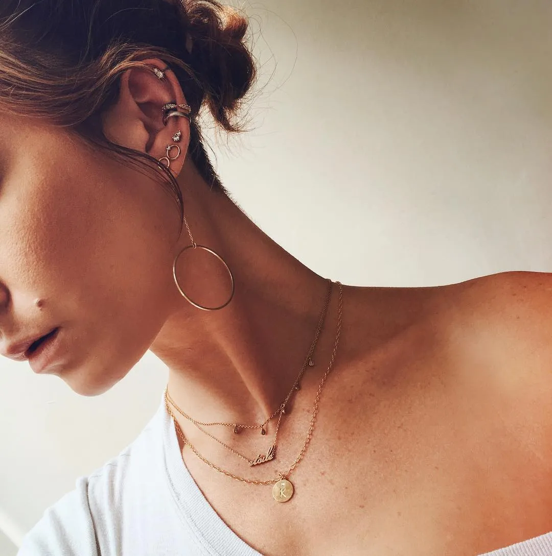 Gaia Crystal Studs in 14k Gold