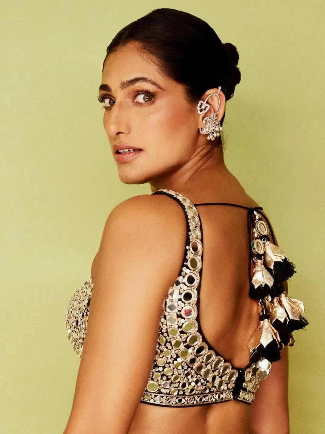 Kubbra Sait In Traditional Silver Peacock Earrings