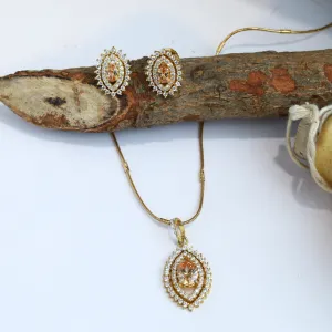 Light Zircon/AD Pendant Set 14257-100