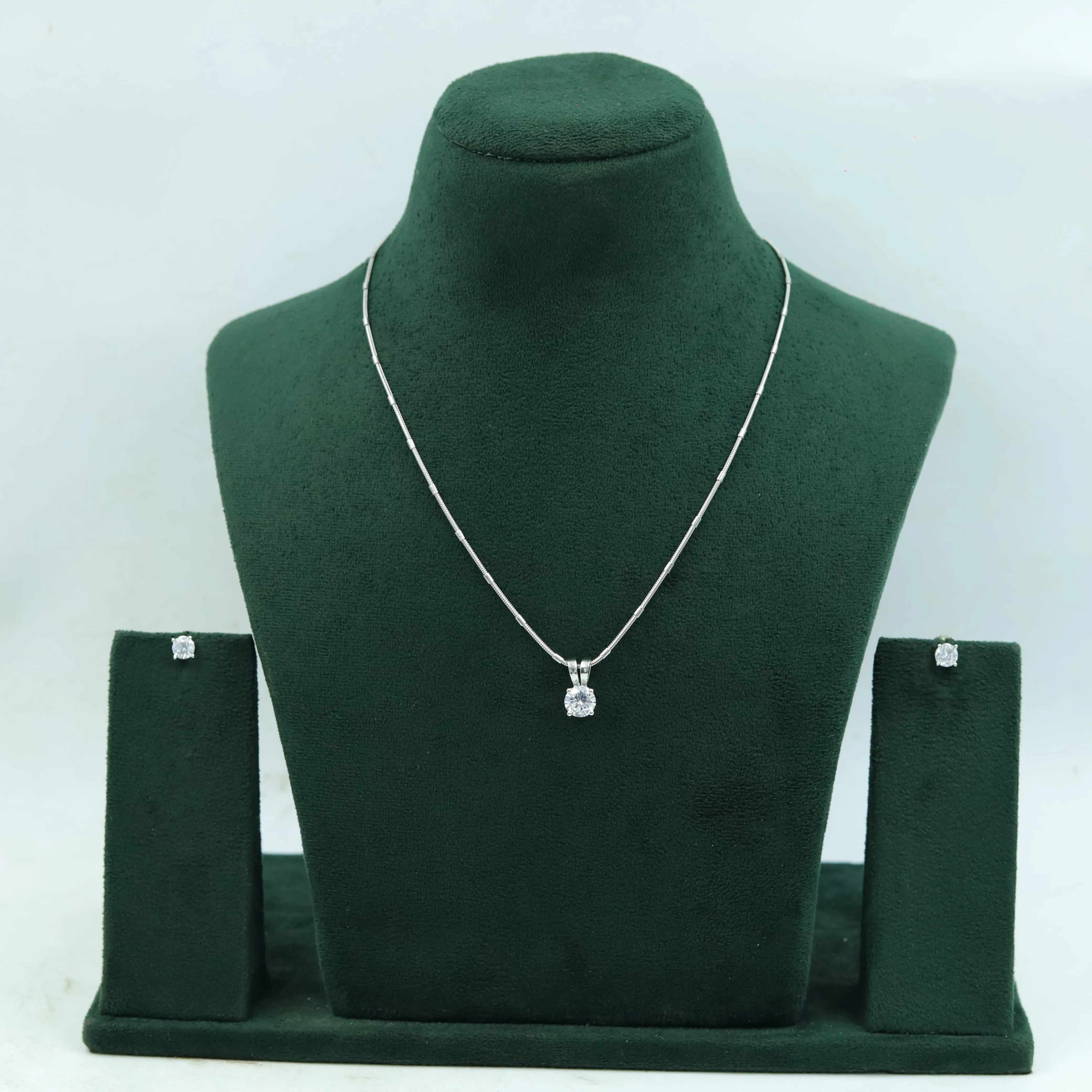 Light Zircon/AD Pendant Set 15310-69