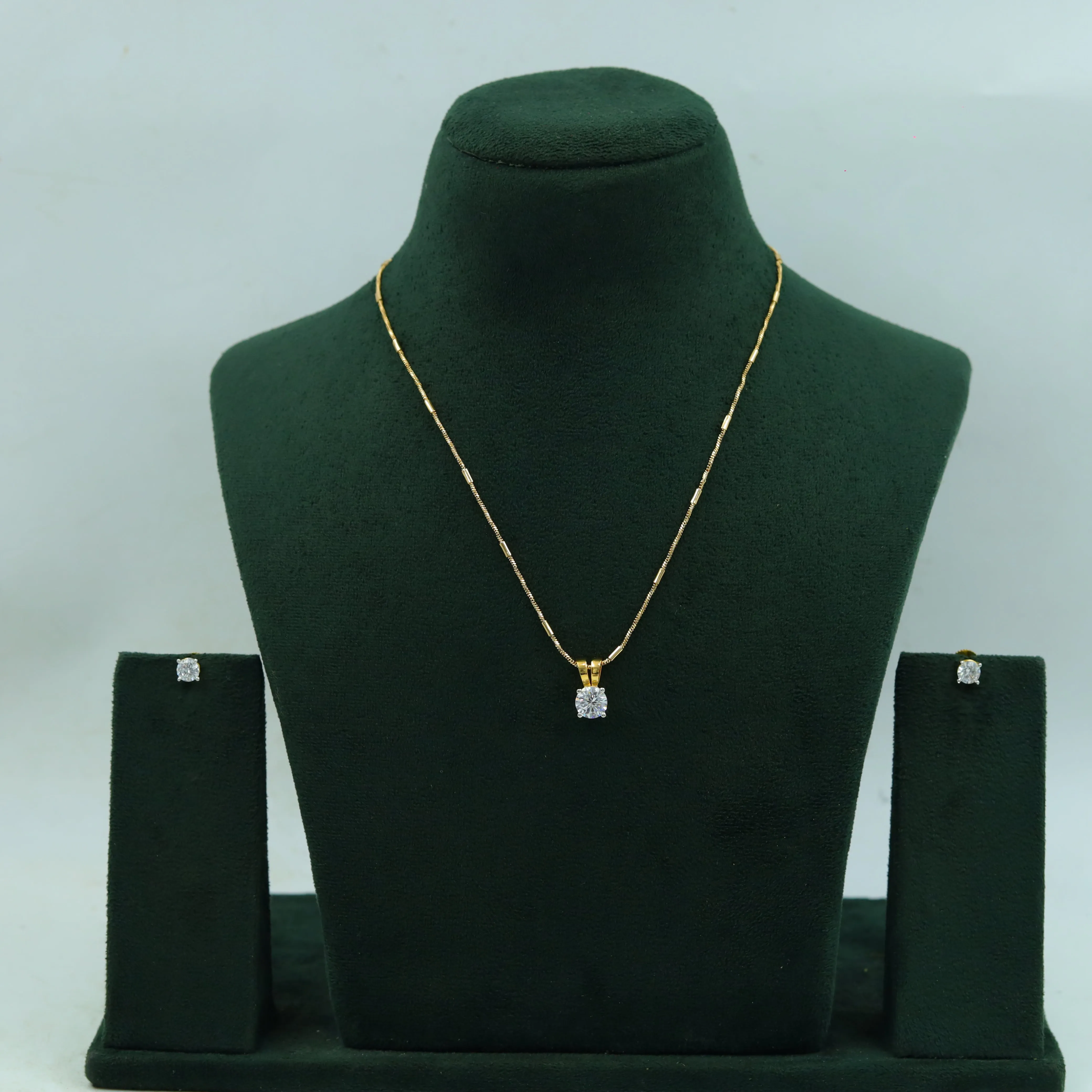 Light Zircon/AD Pendant Set 15310-69