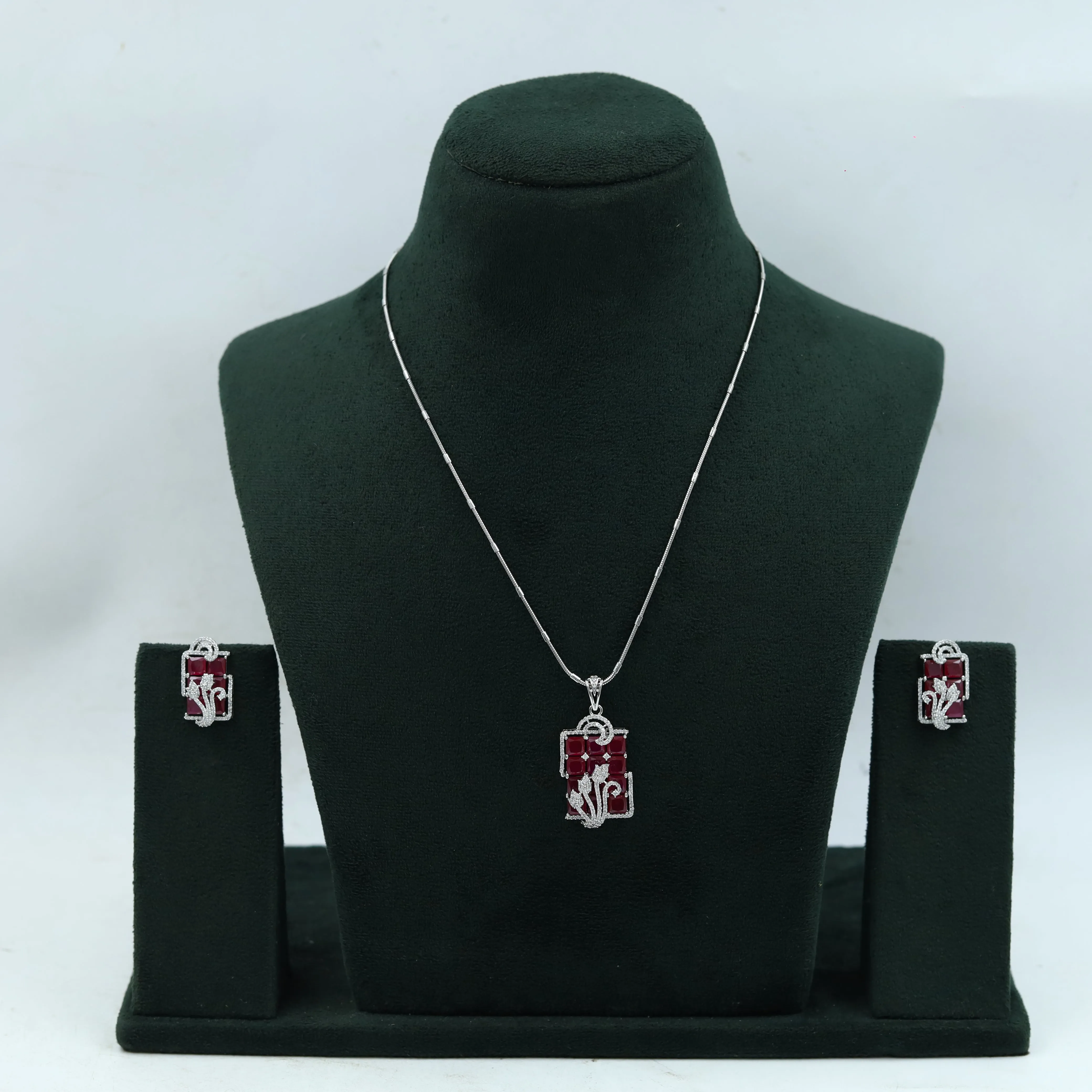 Light Zircon/AD Pendant Set 15314-69