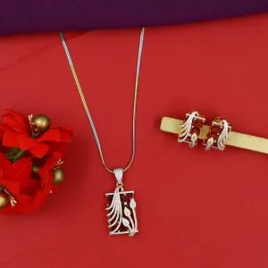Light Zircon/AD Pendant Set 15314-69
