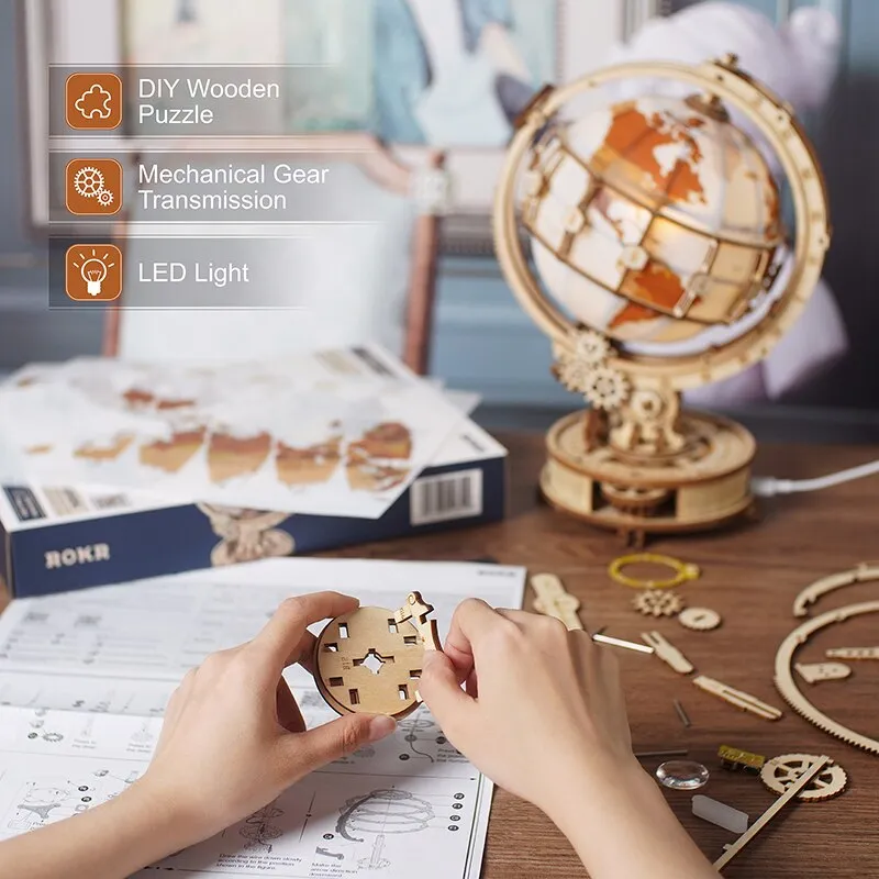Luminous 3d Puzzle Globe