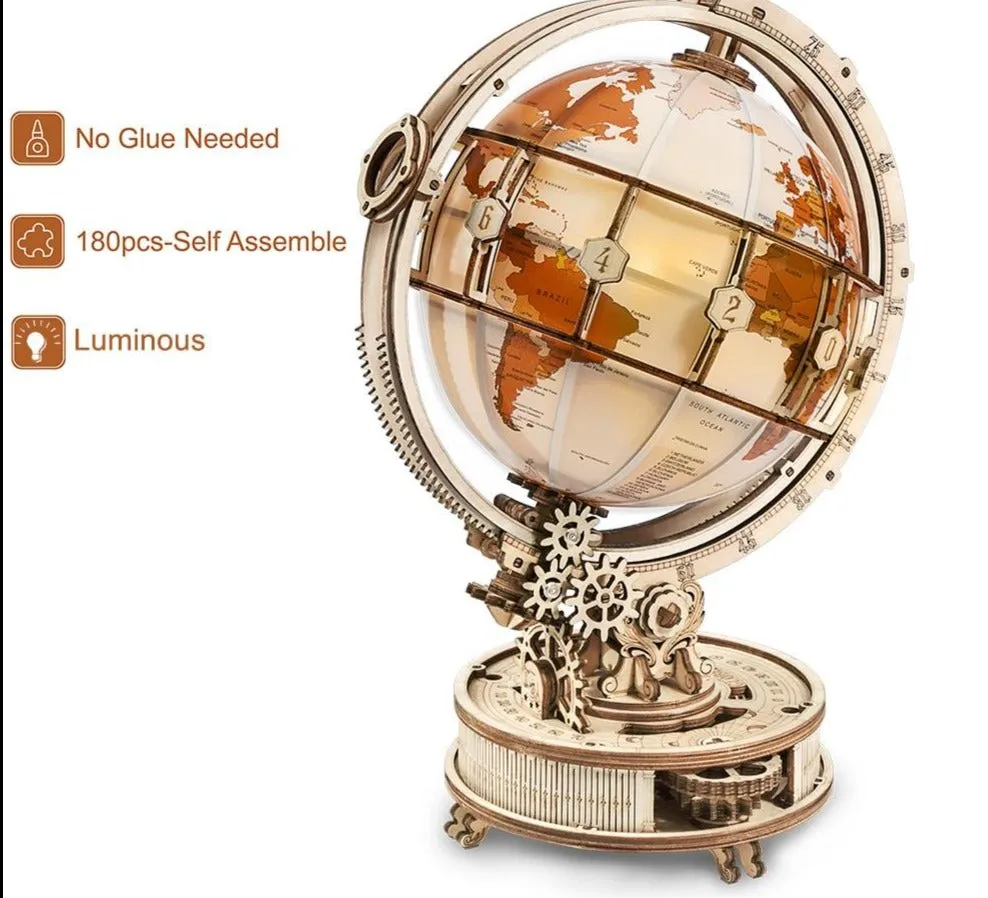 Luminous 3d Puzzle Globe