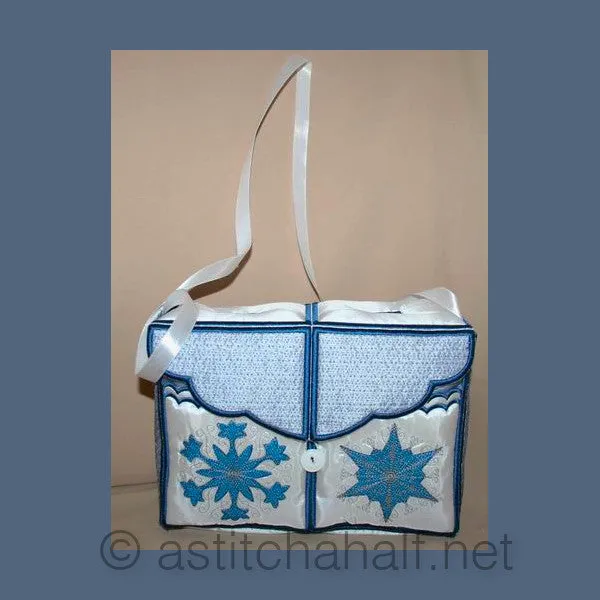 Luminous Snow Crystals Tote Bag