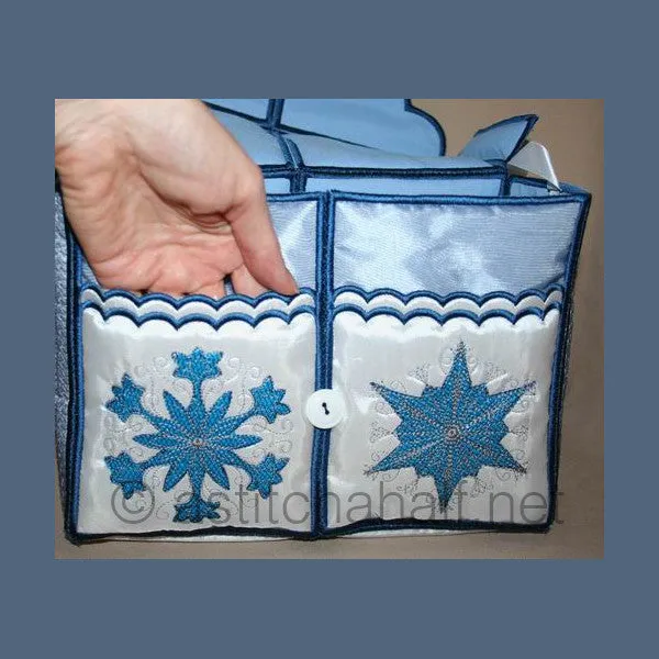 Luminous Snow Crystals Tote Bag