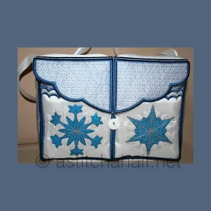 Luminous Snow Crystals Tote Bag