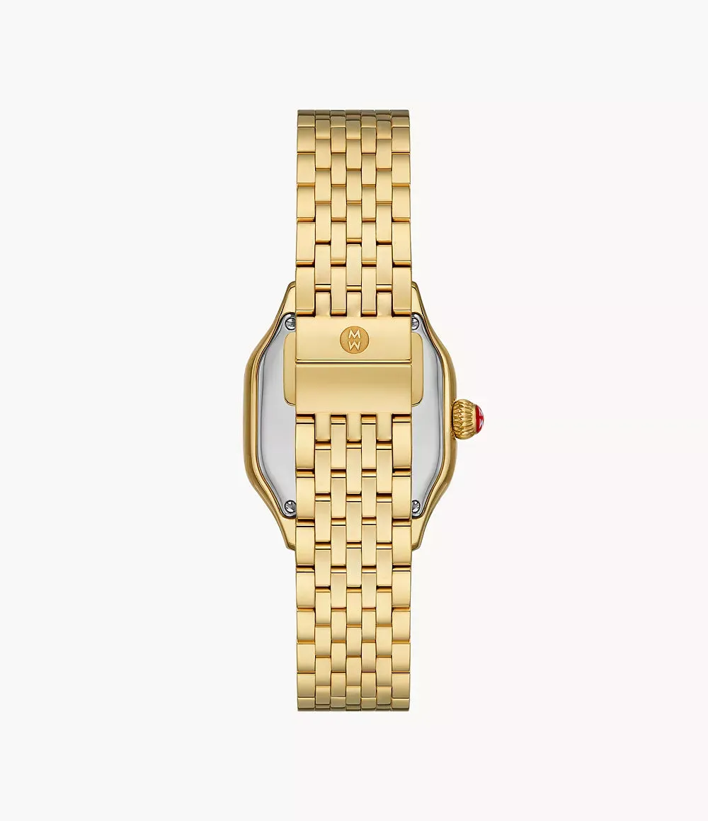 Meggie 18K Gold-Plated Diamond Dial Watch MWW33B000013