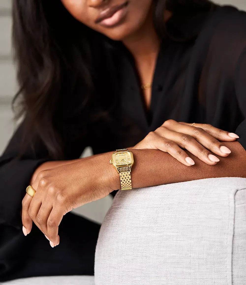 Meggie 18K Gold-Plated Diamond Dial Watch MWW33B000013
