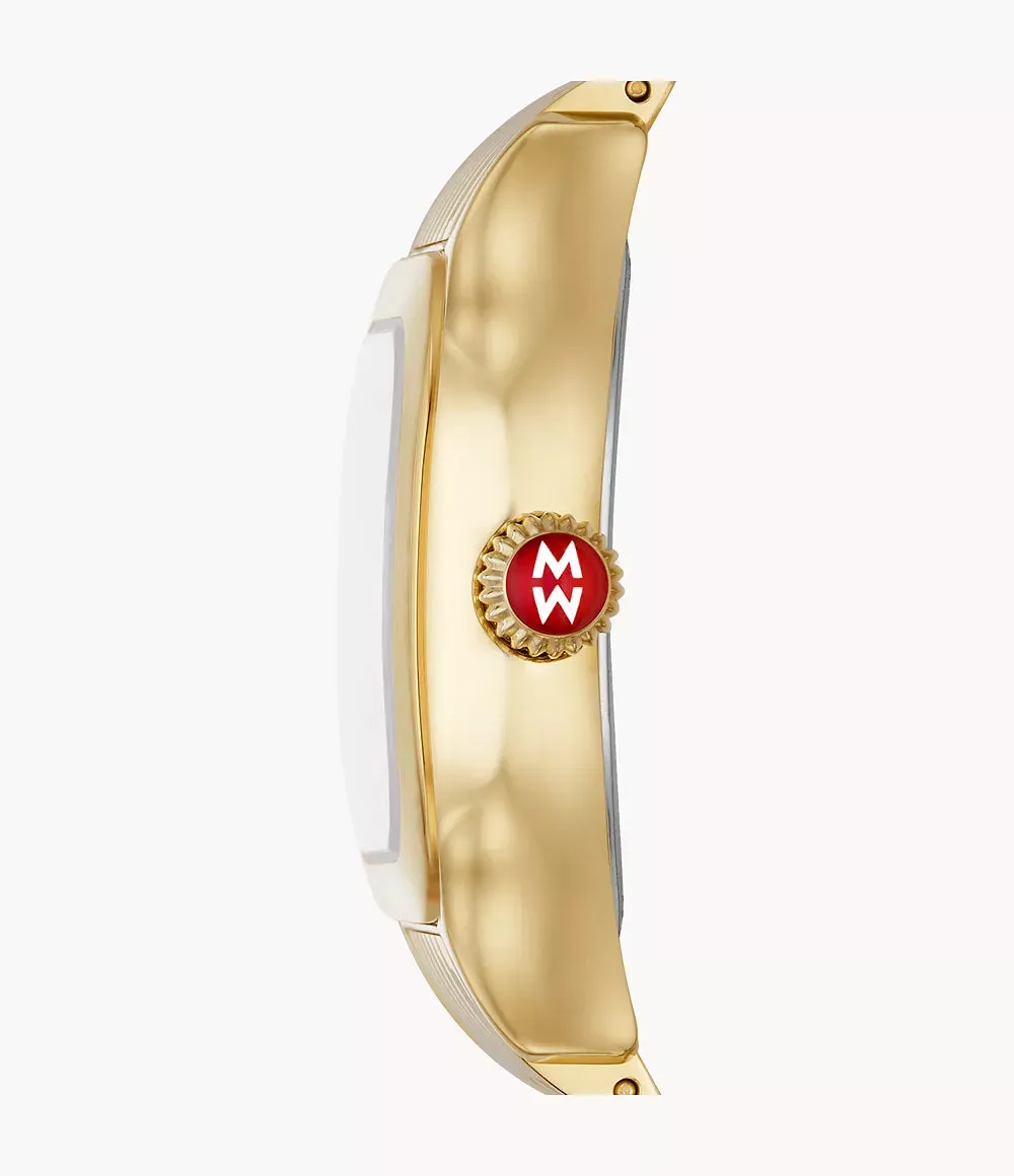 Meggie 18K Gold-Plated Diamond Dial Watch MWW33B000013