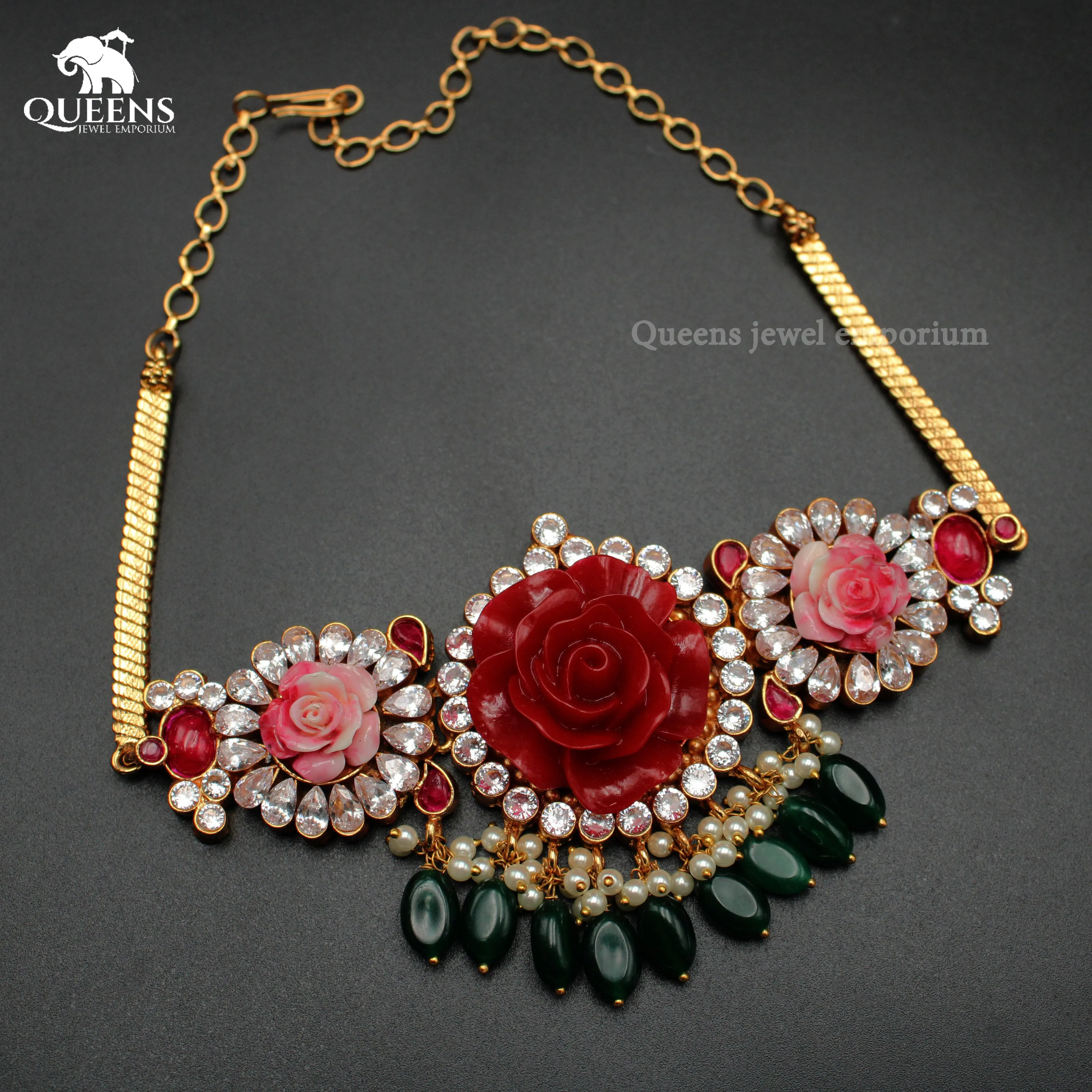 MOUNA ROSE CORAL CHOKER