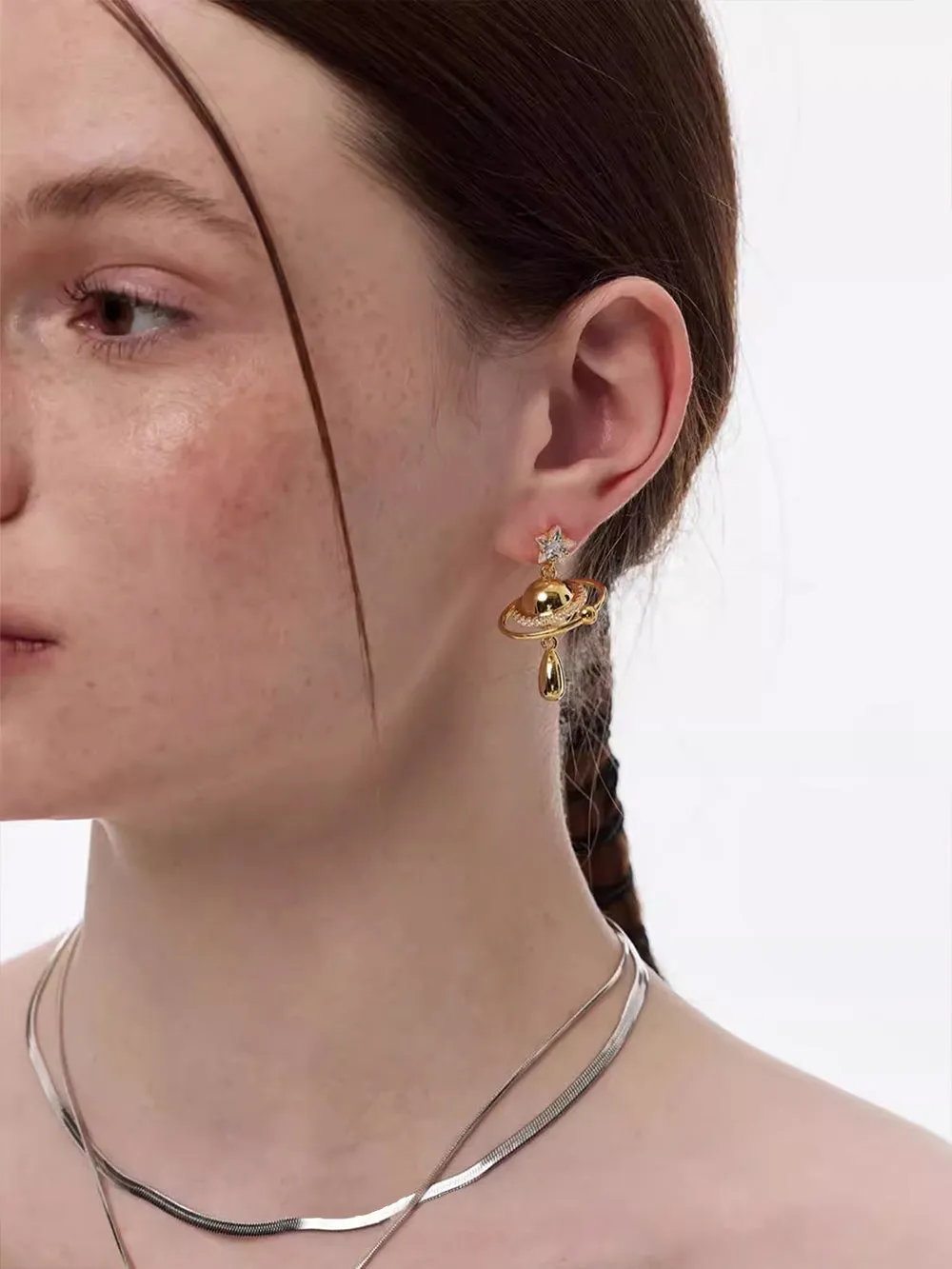 MUKTANK x SUN HUNTER Small-sized Planet Earrings