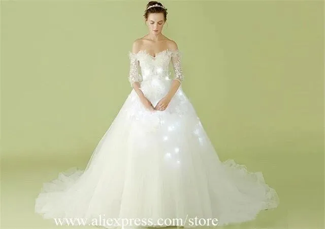 New Design Led Luminous Wedding Dress