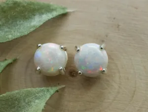 Opal Earrings, Natural Untreated Australia Opal; 2.195cts