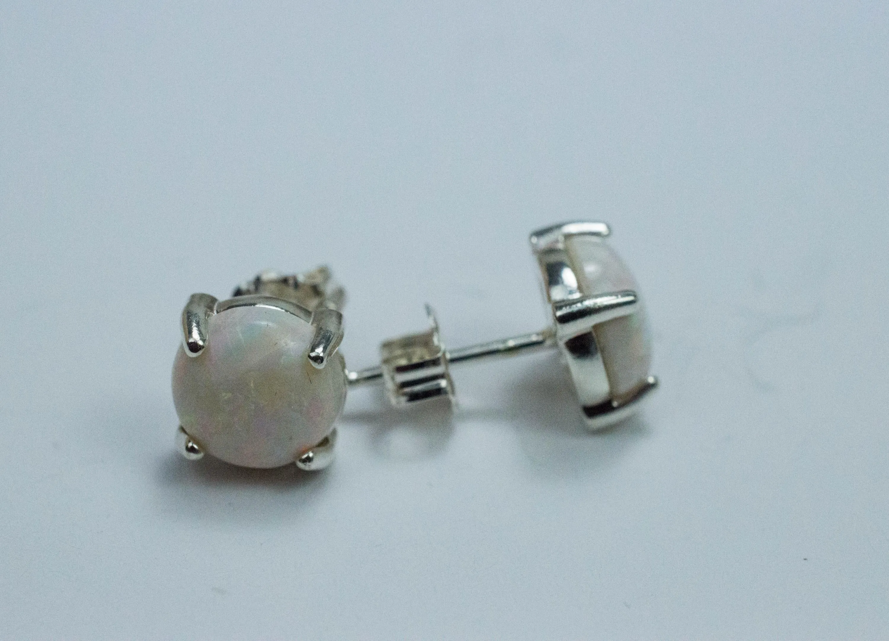 Opal Earrings, Natural Untreated Australia Opal; 2.195cts