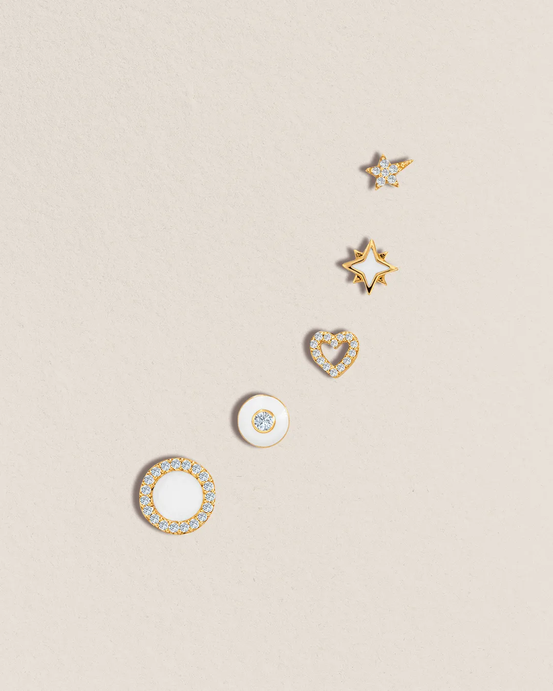 Pave Heart Earrings