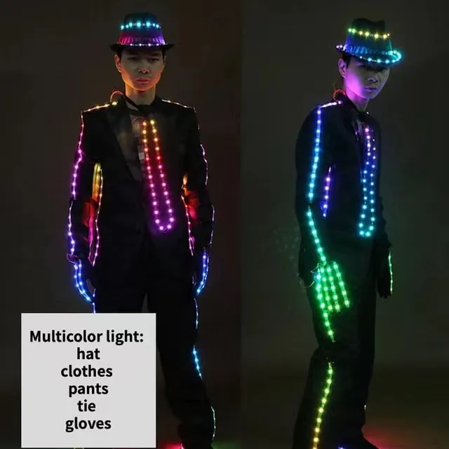Rainbow LED Digital Remote Control Glowing Costume