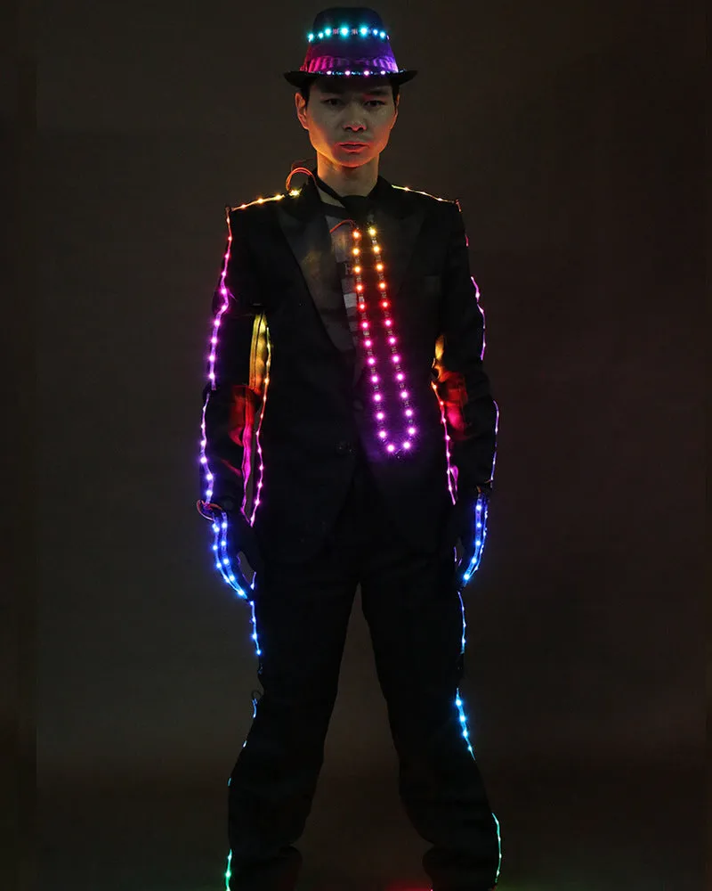 Rainbow LED Digital Remote Control Glowing Costume