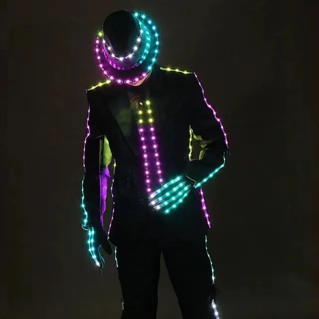 Rainbow LED Digital Remote Control Glowing Costume