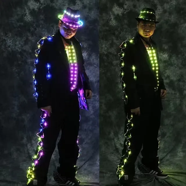 Rainbow LED Digital Remote Control Glowing Costume