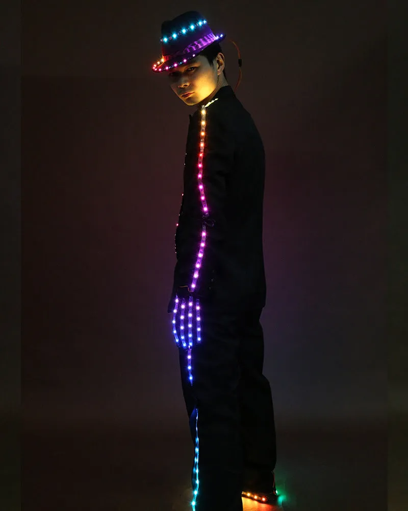 Rainbow LED Digital Remote Control Glowing Costume