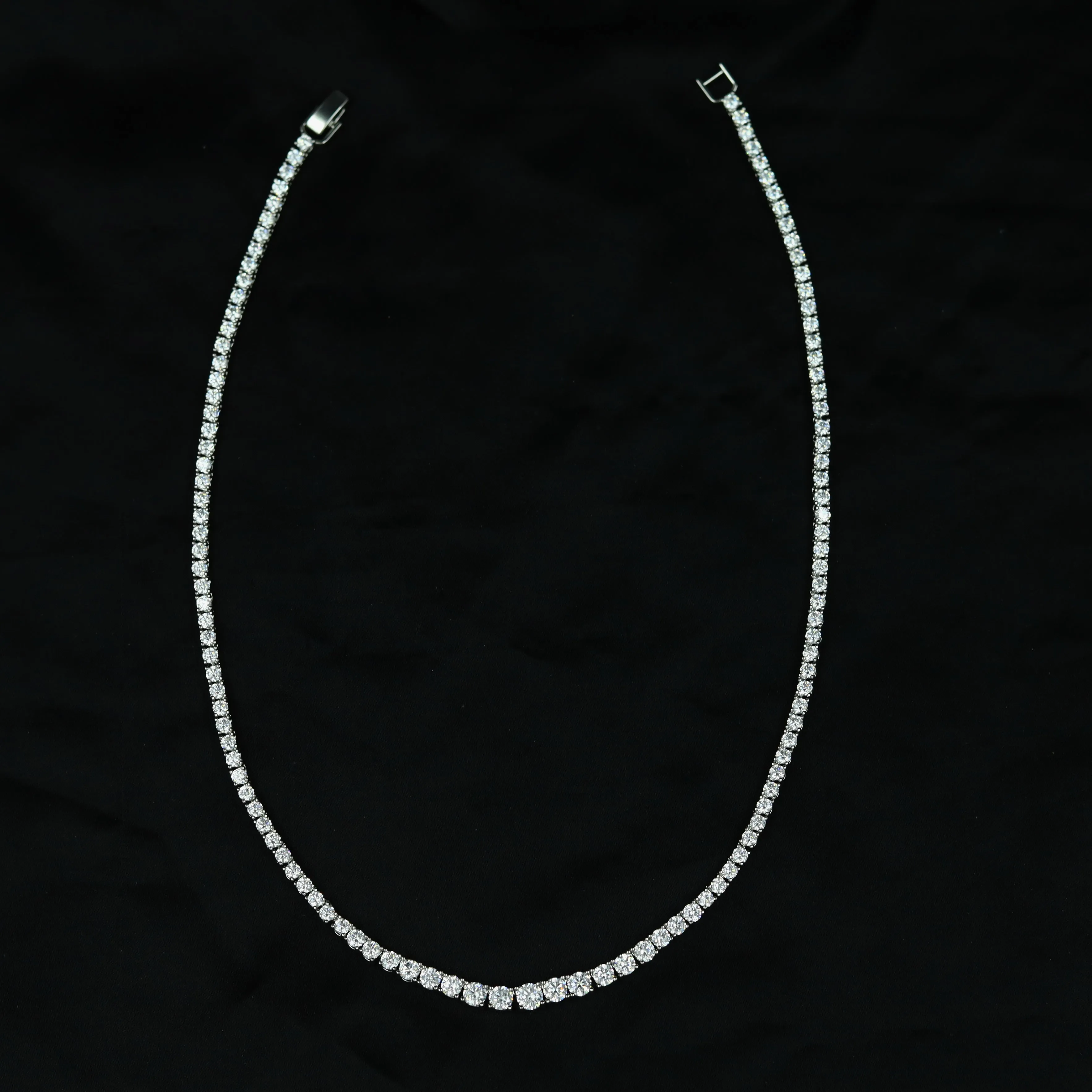 Round Neck Zircon/AD Necklace Set 12757-05