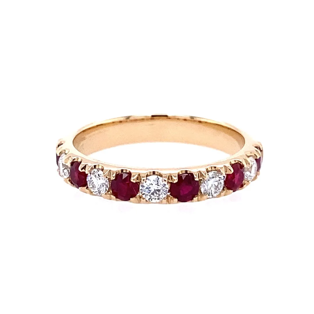 Ruby & Diamond Band 14 Karat Yellow Gold Beeghly & Co.