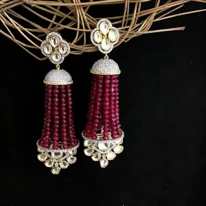 Ruby Zircon/AD Earring 1346-5411