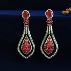 Ruby Zircon/AD Earring 13820-0909