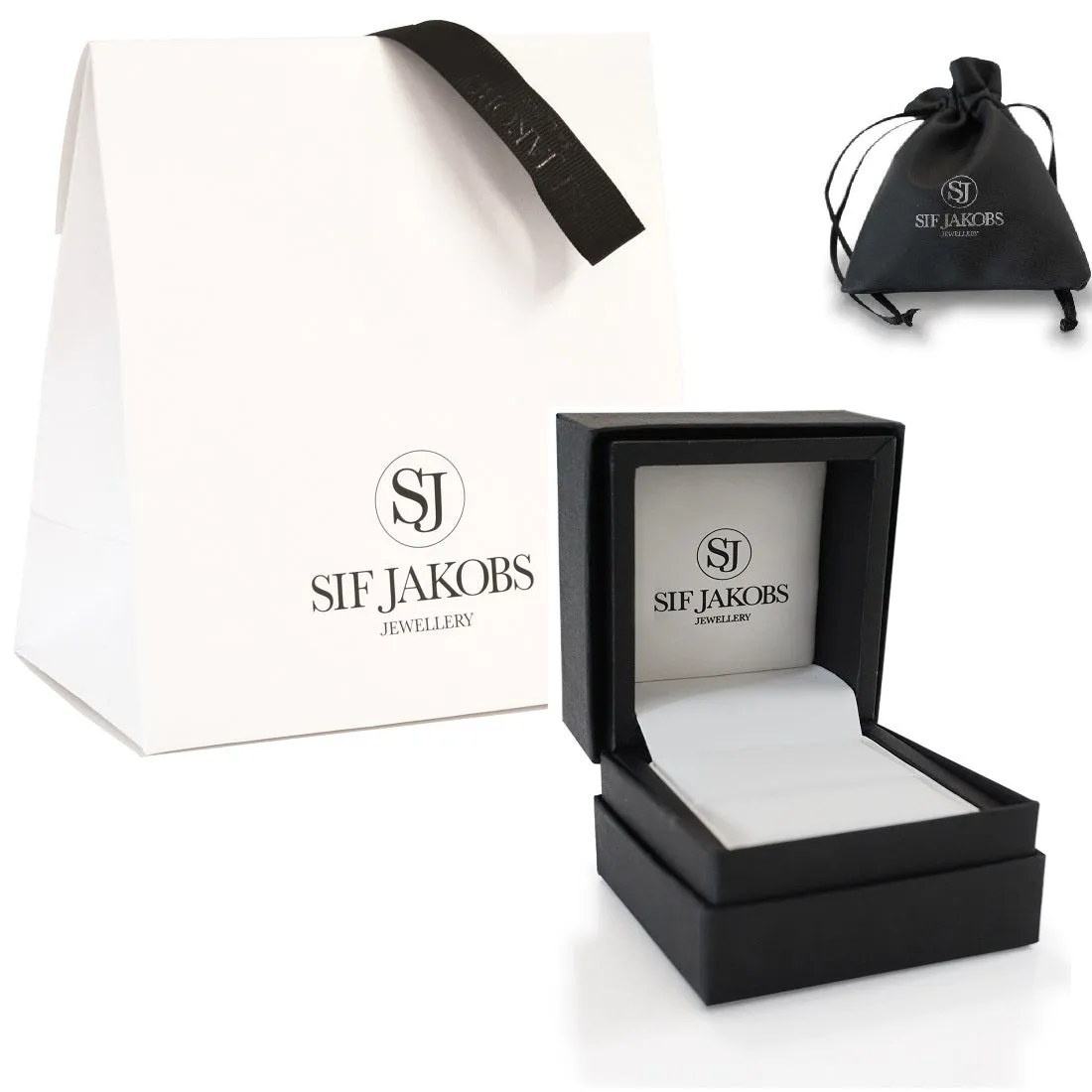Sif Jakobs Silver and Colour CZ Medium Ellera Hoop Earrings