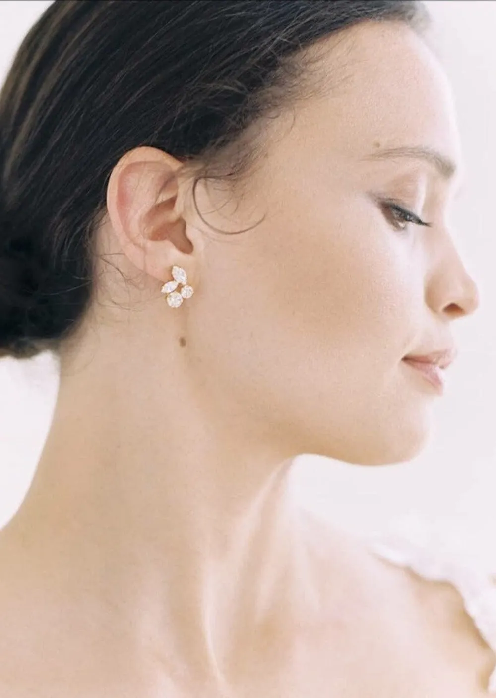 SIMONE Rhinestone Stud Bridal Earrings