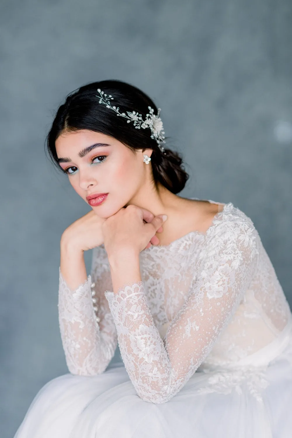 SIMONE Rhinestone Stud Bridal Earrings