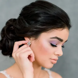 SIMONE Rhinestone Stud Bridal Earrings