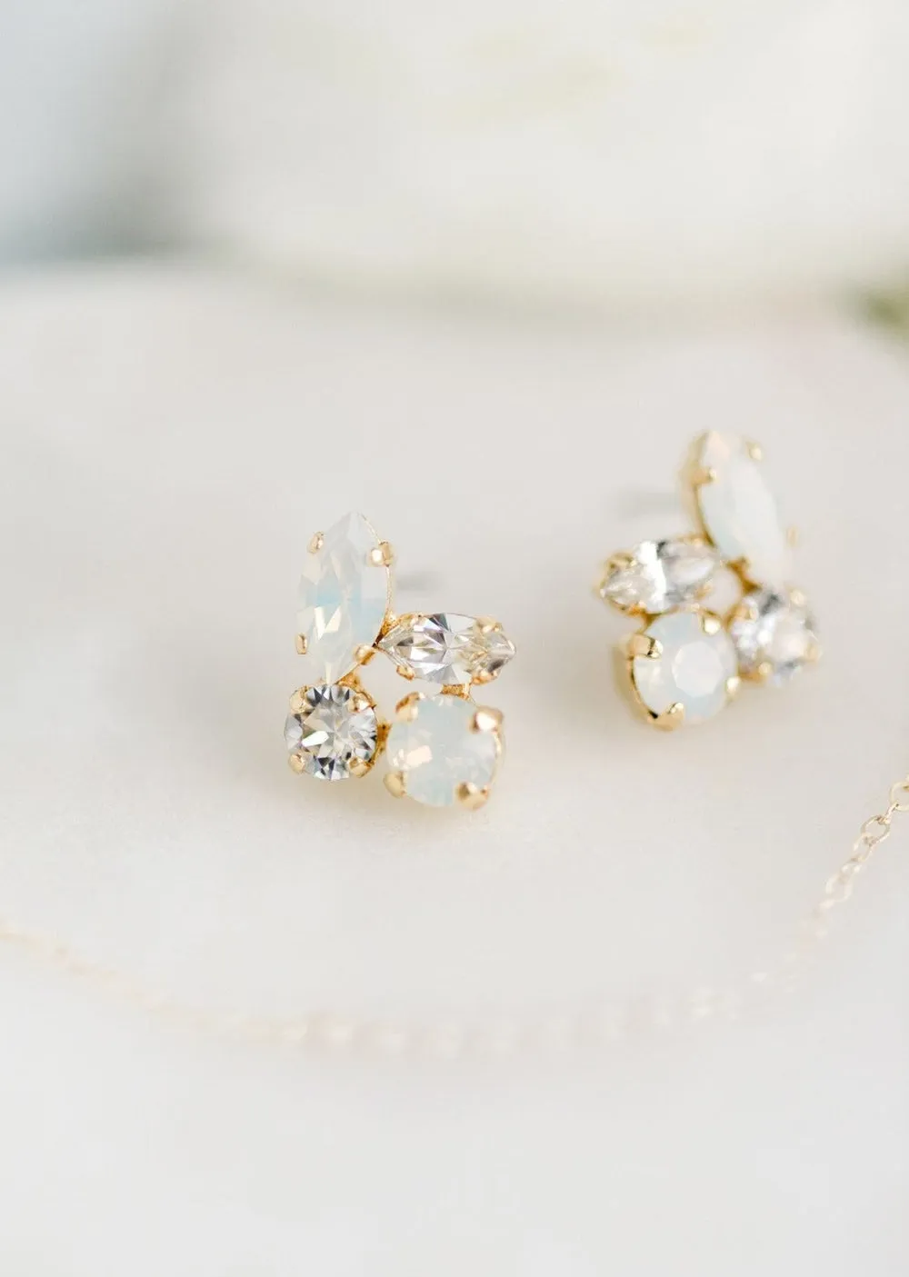 SIMONE Rhinestone Stud Bridal Earrings