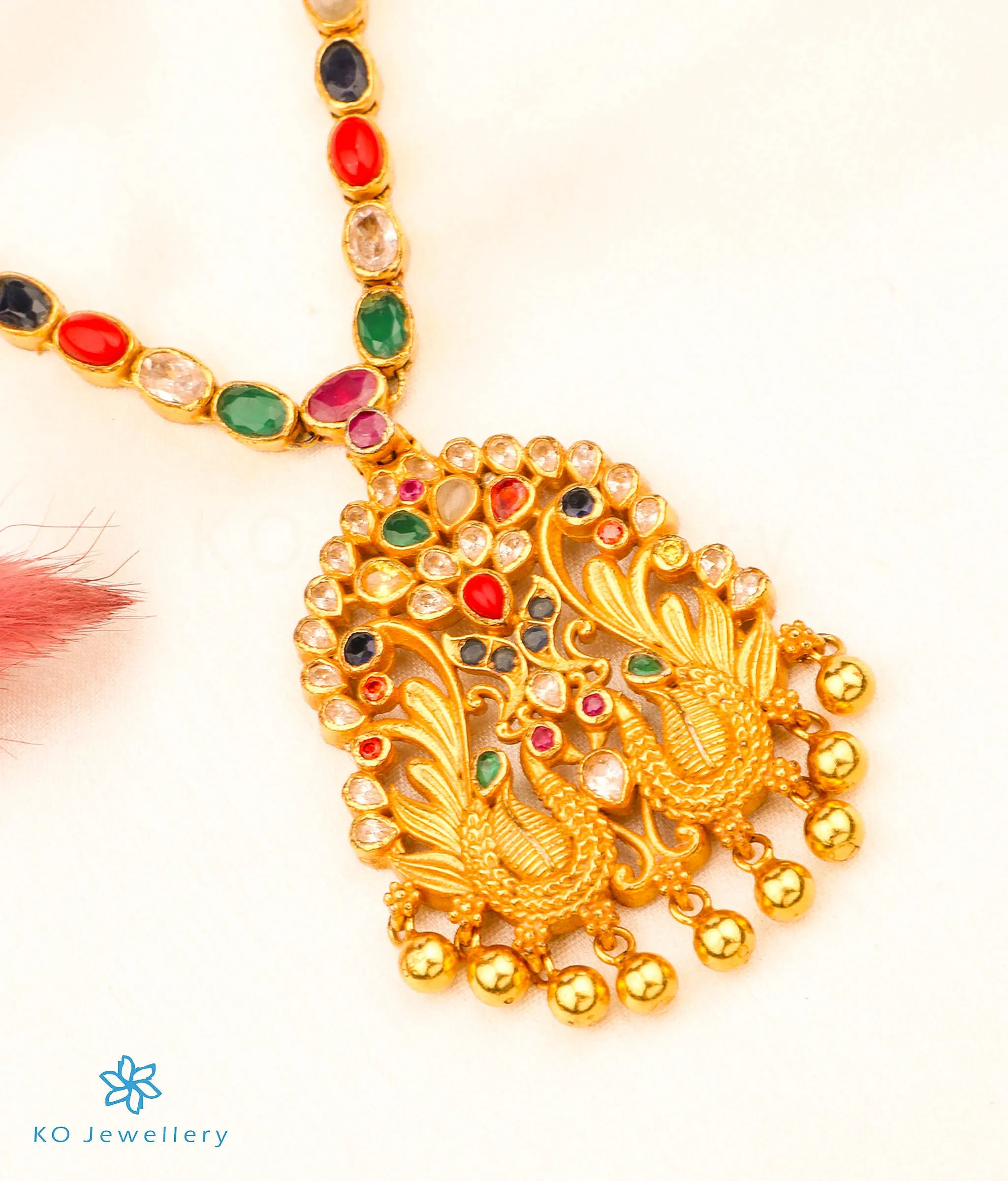 The Abhaya Silver Navratna Necklace