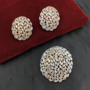 White Zircon/AD Pendant Set 1256-5321